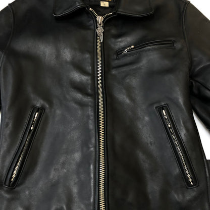 【中古品】【メンズ】 HARLEY DAVIDSON ハーレーダビッドソン LEATHER SINGLE RIDERES JACKET 40181 レザー シングルライダースジャケット アウター 145-250225-kk-12-tei サイズ：L カラー：ブラック 万代Net店