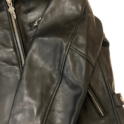 【中古品】【メンズ】 HARLEY DAVIDSON ハーレーダビッドソン LEATHER SINGLE RIDERES JACKET 40181 レザー シングルライダースジャケット アウター 145-250225-kk-12-tei サイズ：L カラー：ブラック 万代Net店