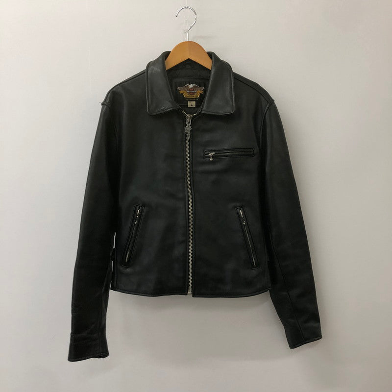 【中古品】【メンズ】 HARLEY DAVIDSON ハーレーダビッドソン LEATHER SINGLE RIDERES JACKET 40181 レザー シングルライダースジャケット アウター 145-250225-kk-12-tei サイズ：L カラー：ブラック 万代Net店