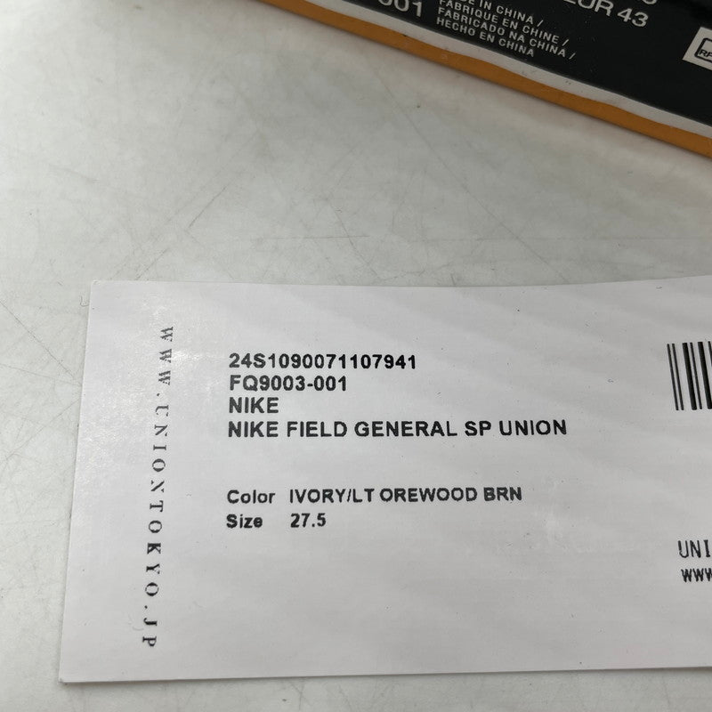 【中古品】【メンズ】 NIKE ナイキ × UNION ユニオン 別注コラボ FIELD GENERAL SP フィールド ジェネラル スペシャル スニーカー 靴 シューズ 160-260905-yo-04-teih サイズ：27.5cm カラー：アイボリー/オレンジ系 万代Net店