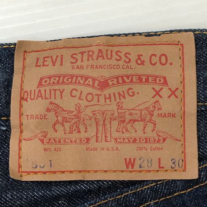 【中古美品】【メンズ】 Levi's リーバイス 60's 501 DENIM PANTS 60年代 501 デニムパンツ ボトムス ジーンズ BIG E ボタン裏刻印 ドット 不均等V 足長R ポケット裏シングル 濃紺 ヴィンテージ 156-250426-kk-05-tei サイズ：28 カラー：インディゴ 万代Net店