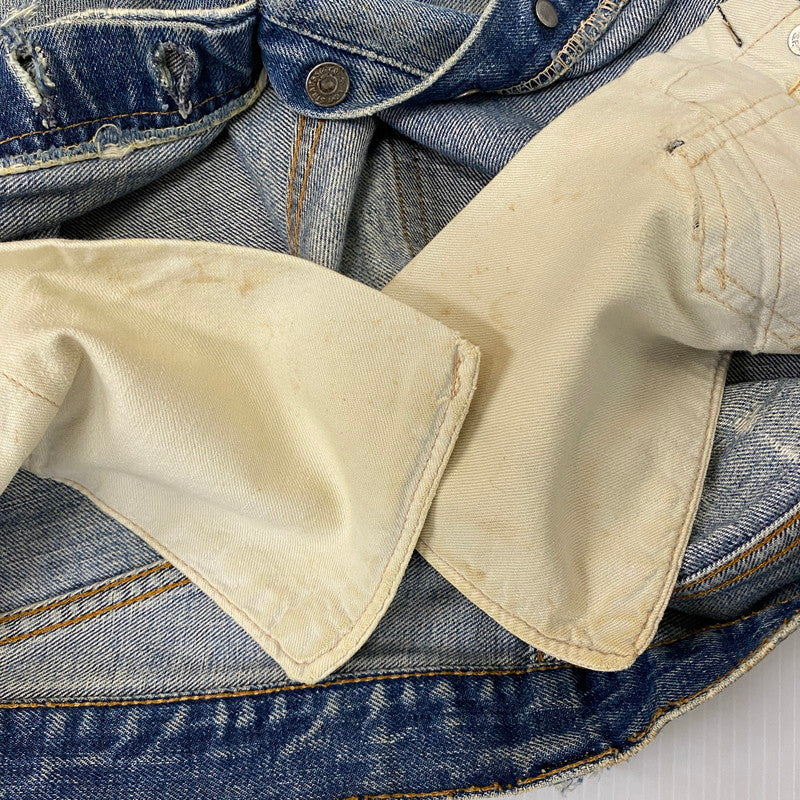 【現状渡し品】【メンズ】 Levi's リーバイス 70's 501 DENIM PANTS VINTAGE 70年代 501 デニムパンツ ボトムス ジーンズ BIG E 後期 ボタン裏刻印 8 ヴィンテージ 156-250417-kk-03-tei サイズ：表記無し 下記参照 カラー：ライトインディゴ 万代Net店