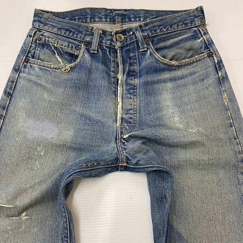 【現状渡し品】【メンズ】 Levi's リーバイス 70's 501 DENIM PANTS VINTAGE 70年代 501 デニムパンツ ボトムス ジーンズ BIG E 後期 ボタン裏刻印 8 ヴィンテージ 156-250417-kk-03-tei サイズ：表記無し 下記参照 カラー：ライトインディゴ 万代Net店