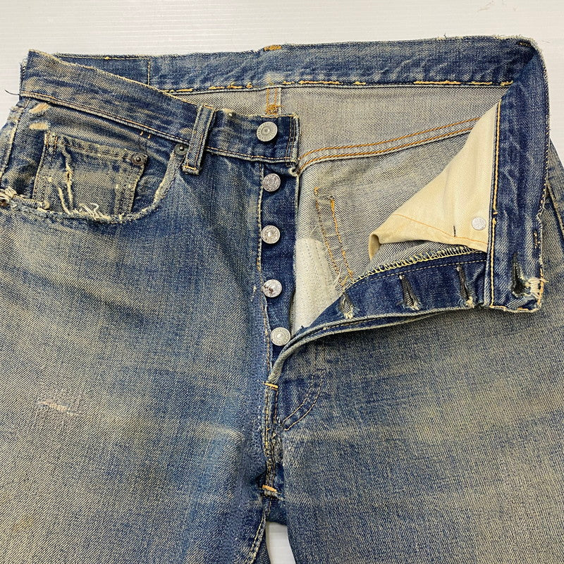 【現状渡し品】【メンズ】 Levi's リーバイス 70's 501 DENIM PANTS VINTAGE 70年代 501 デニムパンツ ボトムス ジーンズ BIG E 後期 ボタン裏刻印 2 ヴィンテージ 156-250417-kk-02-tei サイズ：表記無し 下記参照 カラー：ライトインディゴ 万代Net店