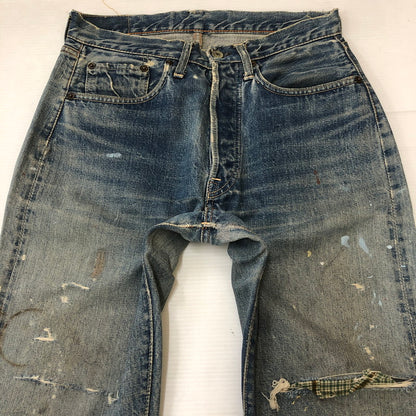 【現状渡し品】【メンズ】 Levi's リーバイス 60's 501 DENIM PANTS VINTAGE 60年代 501 デニムパンツ ボトムス ジーンズ BIG E ボタン裏刻印 6 ヴィンテージ 156-250426-kk-02-tei サイズ：表記無し 下記参照 カラー：ライトインディゴ 万代Net店