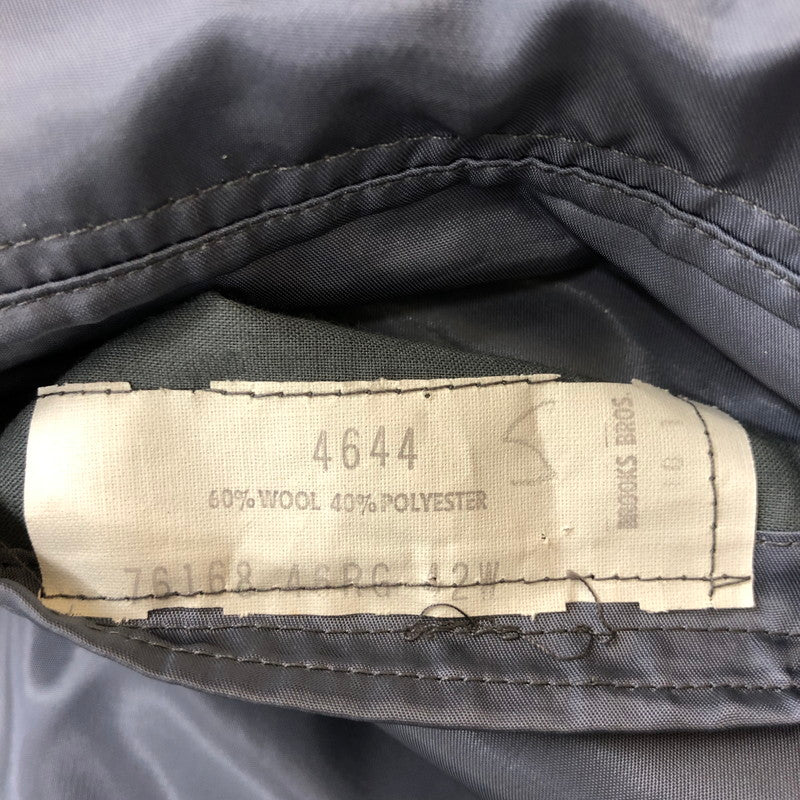 【中古品】【メンズ】 Brooks Brothers ブルックスブラザーズ 80’s WOOL SUIT SET UP 4644 VINTAGE 80年代 ウール スーツセットアップ ヴィンテージ 145-250307-kk-09-tei サイズ：46RG 42W カラー：グレー 万代Net店