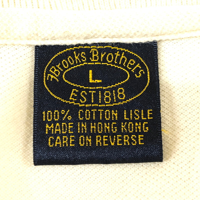 【中古品】【メンズ】 Brooks Brothers ブルックスブラザーズ S/S POLO SHIRT EST.1818 ショートスリーブ ポロシャツ 半袖 トップス 145-251124-yo-12-tei サイズ：L カラー：ホワイト 万代Net店
