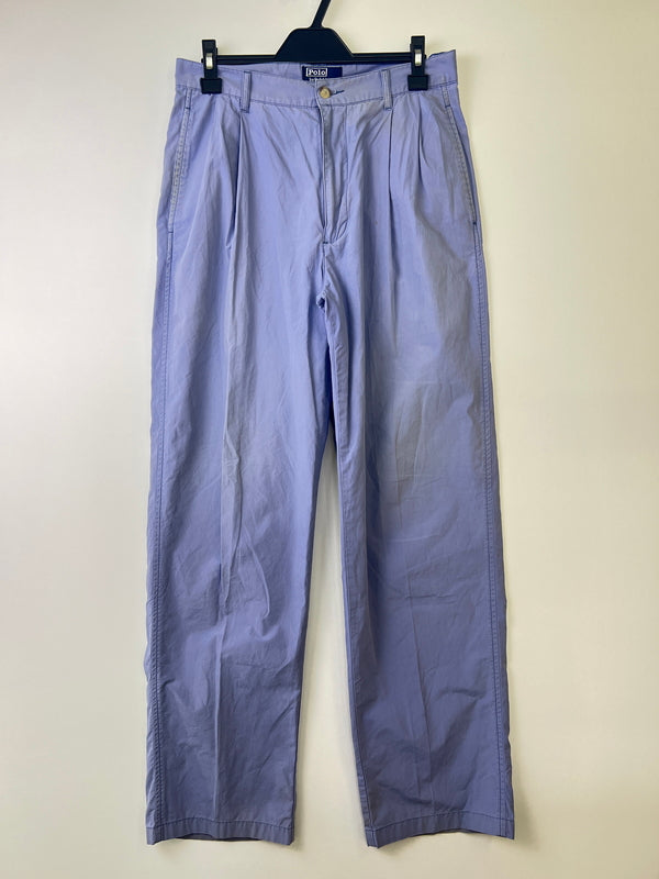 【中古品】【メンズ】 Polo by Ralph Lauren ポロバイラルフローレン 90’S コットンパンツ ボトムス ヴィンテージ 158-260921-AS-18-hon サイズ：30×32 カラー：ブルー系 万代Net店