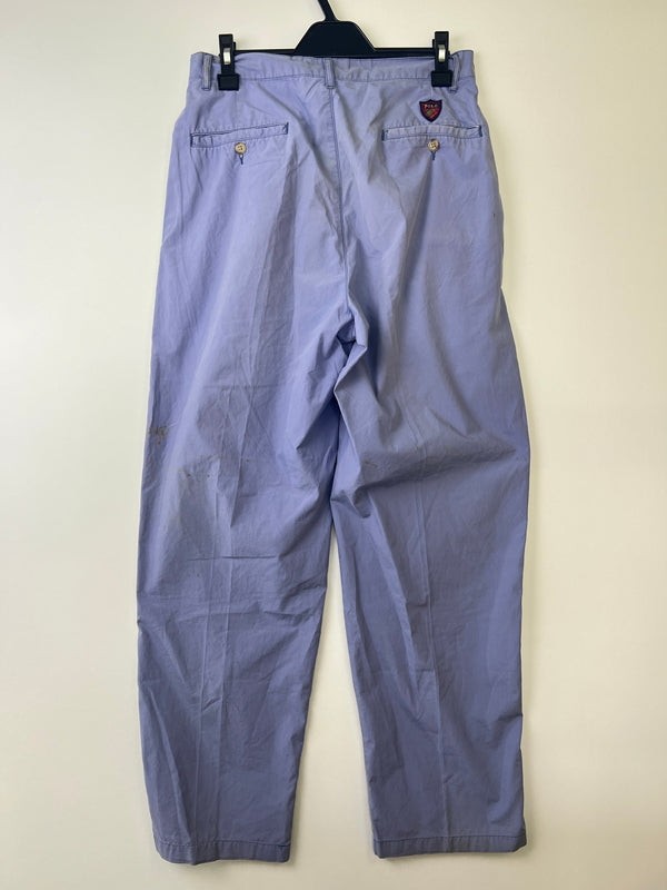【中古品】【メンズ】 Polo by Ralph Lauren ポロバイラルフローレン 90’S コットンパンツ ボトムス ヴィンテージ 158-260921-AS-18-hon サイズ：30×32 カラー：ブルー系 万代Net店