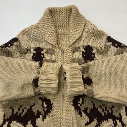 【中古品】【メンズ】  UNKNOWN 50～70's VINTAGE COWICHAN SWEATER 50-70年代 ヴィンテージ カウチンセーター トップス ニット 145-250307-kk-15-tei サイズ：表記不明 下記参照 カラー：ベージュ 万代Net店