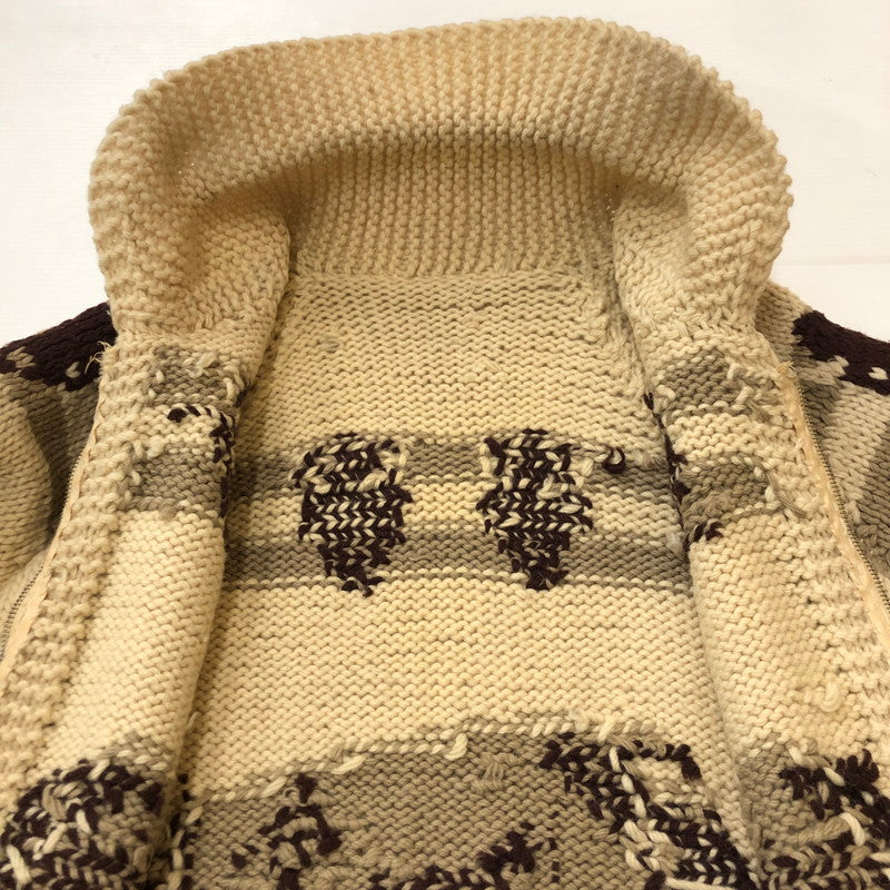 【中古品】【メンズ】  UNKNOWN 50～70's VINTAGE COWICHAN SWEATER 50-70年代 ヴィンテージ カウチンセーター トップス ニット 145-250307-kk-15-tei サイズ：表記不明 下記参照 カラー：ベージュ 万代Net店