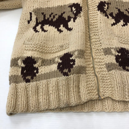 【中古品】【メンズ】  UNKNOWN 50～70's VINTAGE COWICHAN SWEATER 50-70年代 ヴィンテージ カウチンセーター トップス ニット 145-250307-kk-15-tei サイズ：表記不明 下記参照 カラー：ベージュ 万代Net店