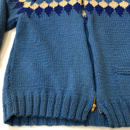 【中古品】【メンズ】  UNKNOWN VINTAGE COWICHAN SWEATER ヴィンテージ カウチンセーター トップス ニット 145-250307-kk-14-tei サイズ：表記不明 下記参照 カラー：ブルー 万代Net店