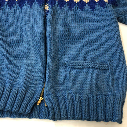 【中古品】【メンズ】  UNKNOWN VINTAGE COWICHAN SWEATER ヴィンテージ カウチンセーター トップス ニット 145-250307-kk-14-tei サイズ：表記不明 下記参照 カラー：ブルー 万代Net店