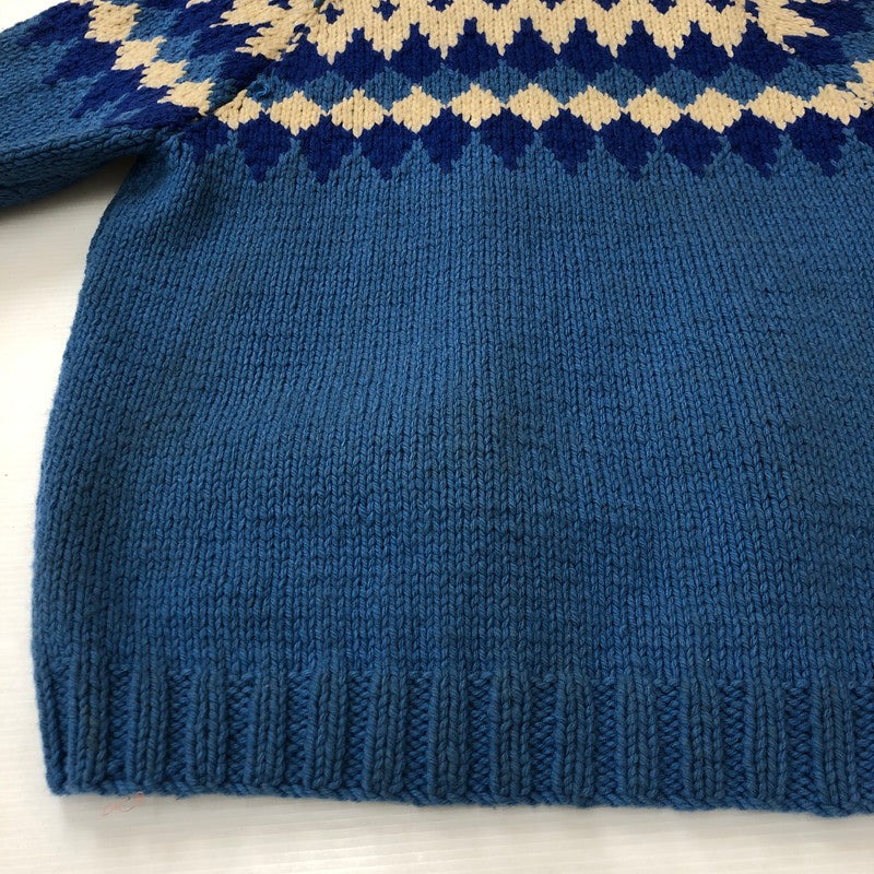 【中古品】【メンズ】  UNKNOWN VINTAGE COWICHAN SWEATER ヴィンテージ カウチンセーター トップス ニット 145-250307-kk-14-tei サイズ：表記不明 下記参照 カラー：ブルー 万代Net店