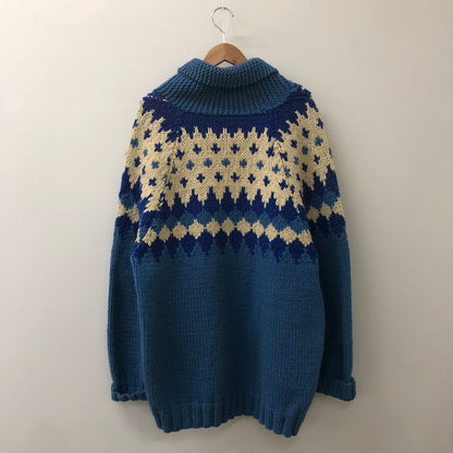 【中古品】【メンズ】  UNKNOWN VINTAGE COWICHAN SWEATER ヴィンテージ カウチンセーター トップス ニット 145-250307-kk-14-tei サイズ：表記不明 下記参照 カラー：ブルー 万代Net店