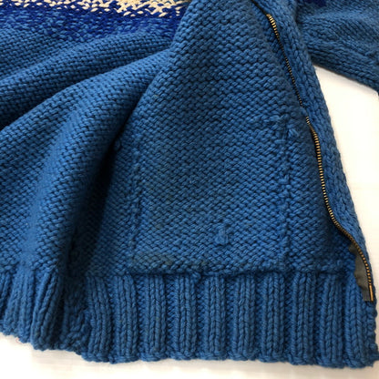 【中古品】【メンズ】  UNKNOWN VINTAGE COWICHAN SWEATER ヴィンテージ カウチンセーター トップス ニット 145-250307-kk-14-tei サイズ：表記不明 下記参照 カラー：ブルー 万代Net店