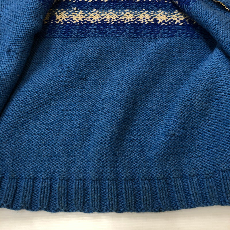 【中古品】【メンズ】  UNKNOWN VINTAGE COWICHAN SWEATER ヴィンテージ カウチンセーター トップス ニット 145-250307-kk-14-tei サイズ：表記不明 下記参照 カラー：ブルー 万代Net店