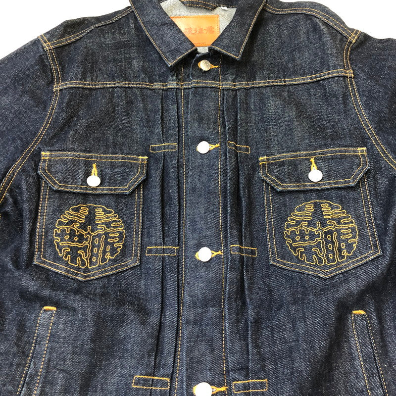 【中古品】【メンズ】  THE BLACK EYE PATCH ザ ブラックアイパッチ 22SS KAMON DENIM JACKET 家紋デニムジャケット ライトアウター 142-250306-kk-12-tei サイズ：XL カラー：インディゴ 万代Net店