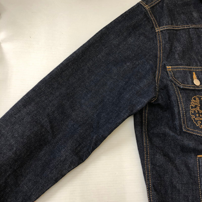 【中古品】【メンズ】  THE BLACK EYE PATCH ザ ブラックアイパッチ 22SS KAMON DENIM JACKET 家紋デニムジャケット ライトアウター 142-250306-kk-12-tei サイズ：XL カラー：インディゴ 万代Net店