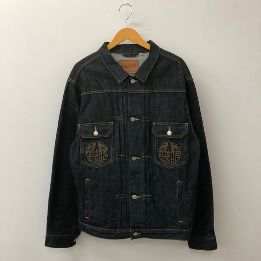 【中古品】【メンズ】  THE BLACK EYE PATCH ザ ブラックアイパッチ 22SS KAMON DENIM JACKET 家紋デニムジャケット ライトアウター 142-250306-kk-12-tei サイズ：XL カラー：インディゴ 万代Net店