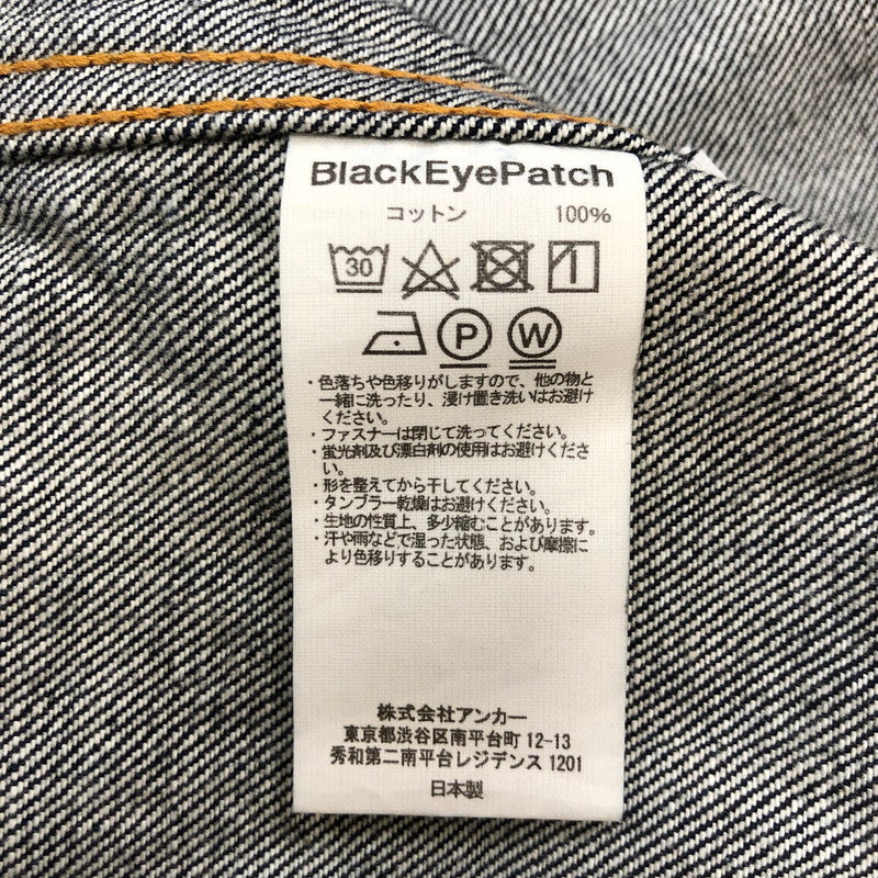 【中古品】【メンズ】  THE BLACK EYE PATCH ザ ブラックアイパッチ 22SS KAMON DENIM JACKET 家紋デニムジャケット ライトアウター 142-250306-kk-12-tei サイズ：XL カラー：インディゴ 万代Net店