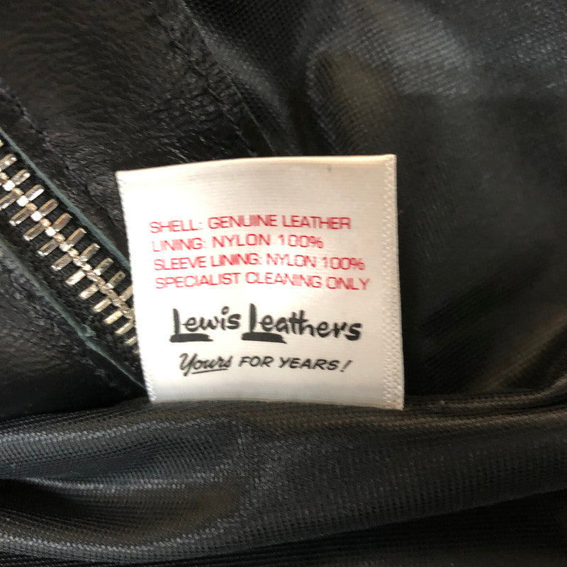 【中古品】【メンズ】 Lewis Leathers ルイスレザー 391TR LIGHTNING TIGHT FIT DOUBLE RIDER’S JACKET ライトニング タイトフィット ダブルライダースジャケット アウター レザージャケット 145-250306-kk-22-tei サイズ：42 カラー：ブラック 万代Net店