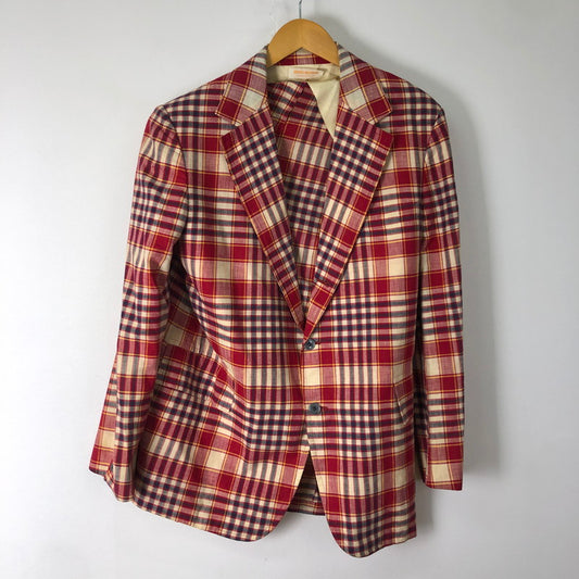 【中古品】【メンズ】 Brooks Brothers ブルックスブラザーズ MADRAS CHECK JACKET マドラス チェック ジャケット ライトアウター テーラードジャケット 145-251021-ks-14-tei サイズ：不明 カラー：チェック 万代Net店
