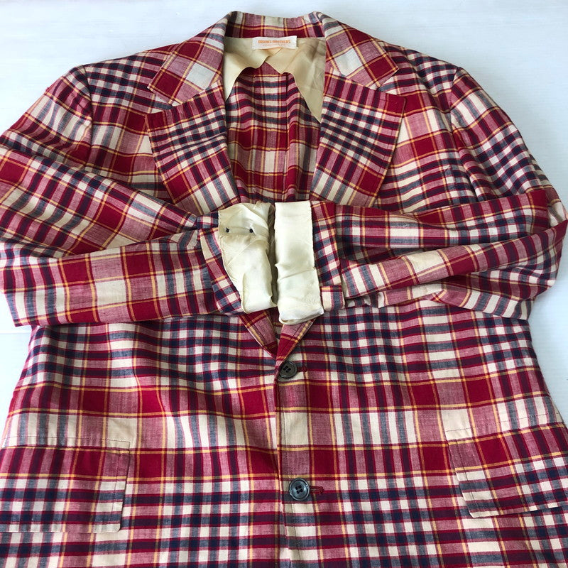 【中古品】【メンズ】 Brooks Brothers ブルックスブラザーズ MADRAS CHECK JACKET マドラス チェック ジャケット ライトアウター テーラードジャケット 145-251021-ks-14-tei サイズ：不明 カラー：チェック 万代Net店