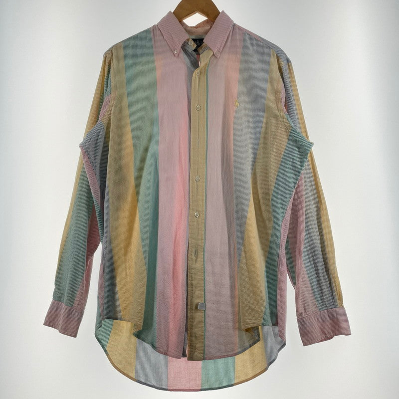 【現状渡し品】【メンズ】 RALPHLAUREN 90’s L/S BUTTON DOWN SHIRT 90年代 ロングスリーブ ボタン ダウン シャツ 長袖 トップス 147-260714-sa-11-tei サイズ：不明 カラー：チェック 万代Net店