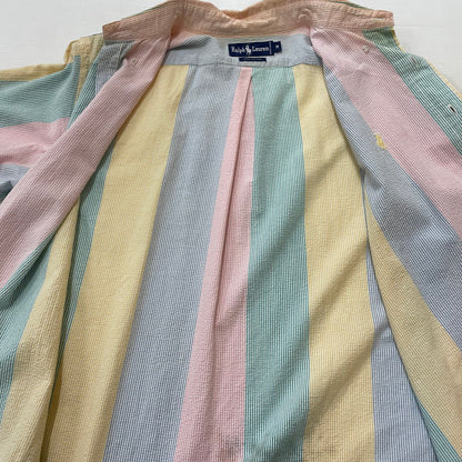 【現状渡し品】【メンズ】 RALPHLAUREN 90’s L/S BUTTON DOWN SHIRT 90年代 ロングスリーブ ボタン ダウン シャツ 長袖 トップス 147-260714-sa-11-tei サイズ：不明 カラー：チェック 万代Net店