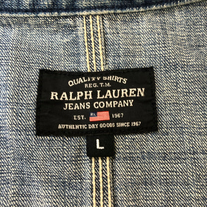 【中古品】【メンズ】 RALPH LAUREN ラルフローレン RALPH LAUREN ラルフローレン DENIM COVERALL JACKET デニムカバーオールジャケット ライトアウター 147-250306-kk-26-tei サイズ：L カラー：インディゴ 万代Net店