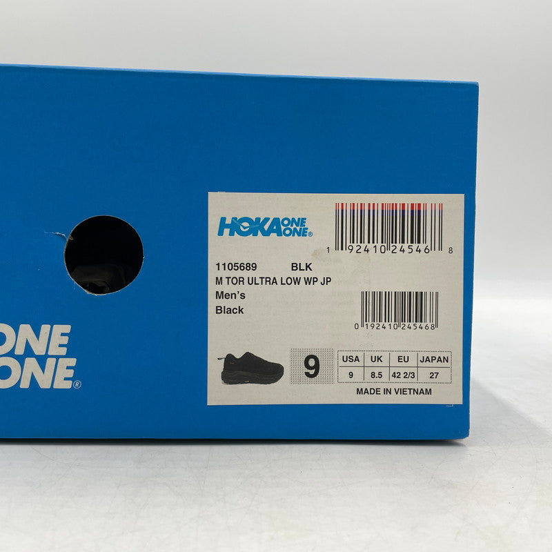 【中古品】【メンズ】 HOKA ONEONE ホカオネオネ M TOR ULTRA LOW WP JP 1105689 トゥ ウルトラ ロー ウォータープルーフ スニーカー 靴 シューズ 162-260904-yo-06-teih サイズ：27cm カラー：ブラック 万代Net店