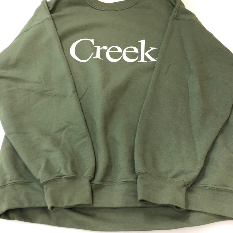 【中古品】【メンズ】  Creek Angler’s Device クリークアングラーズデバイス CREWNECK SWEAT クルーネックスウェット トップス トレーナー 147-250306-kk-24-tei サイズ：XL カラー：モスグリーン 万代Net店