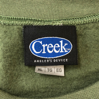 【中古品】【メンズ】  Creek Angler’s Device クリークアングラーズデバイス CREWNECK SWEAT クルーネックスウェット トップス トレーナー 147-250306-kk-24-tei サイズ：XL カラー：モスグリーン 万代Net店