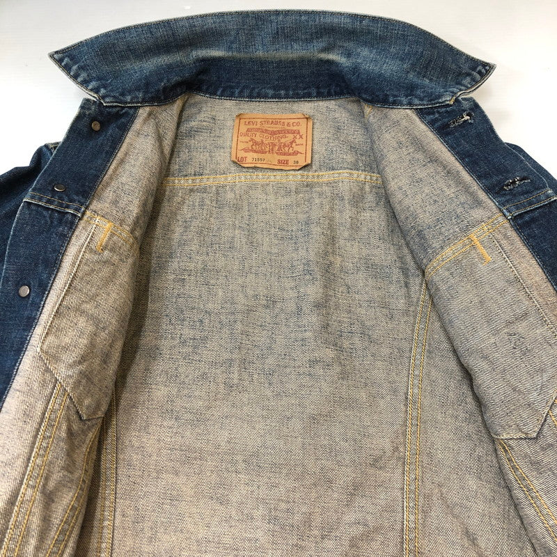 【中古品】【メンズ】 Levi's リーバイス DENIM TRACKER JACKET 71557-02 デニムトラッカージャケット ライトアウター BIG-E 日本製復刻 145-250306-kk-20-tei サイズ：38 カラー：インディゴ 万代Net店