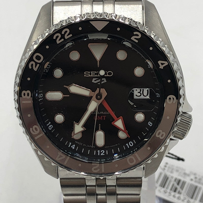 【中古美品】【メンズ】 SEIKO セイコー 5SPORTS SBSC001 5スポーツ GMT 自動巻き 腕時計 197-251030-yy-03-tei カラー：シルバー 万代Net店