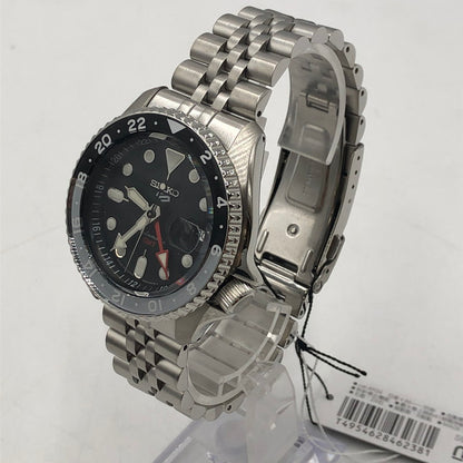 【中古美品】【メンズ】 SEIKO セイコー 5SPORTS SBSC001 5スポーツ GMT 自動巻き 腕時計 197-251030-yy-03-tei カラー：シルバー 万代Net店