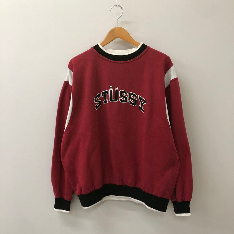 【中古品】【メンズ】 STUSSY ステューシー 90's ARCH LOGO CREWNECK SWEAT 90年代 アーチロゴ クルーネックスウェット トップス トレーナー 紺タグ 142-250308-kk-03-tei サイズ：L カラー：レッド 万代Net店