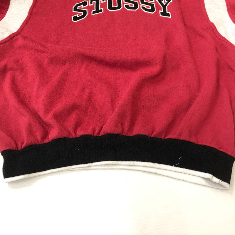 【中古品】【メンズ】 STUSSY ステューシー 90's ARCH LOGO CREWNECK SWEAT 90年代 アーチロゴ クルーネックスウェット トップス トレーナー 紺タグ 142-250308-kk-03-tei サイズ：L カラー：レッド 万代Net店