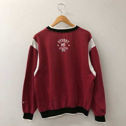 【中古品】【メンズ】 STUSSY ステューシー 90's ARCH LOGO CREWNECK SWEAT 90年代 アーチロゴ クルーネックスウェット トップス トレーナー 紺タグ 142-250308-kk-03-tei サイズ：L カラー：レッド 万代Net店