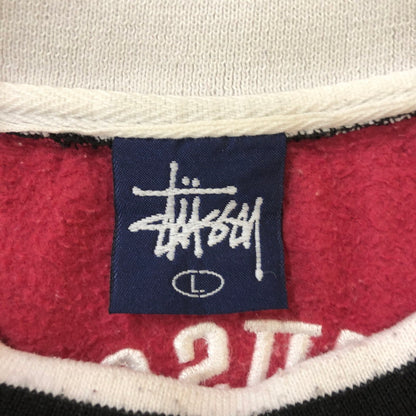 【中古品】【メンズ】 STUSSY ステューシー 90's ARCH LOGO CREWNECK SWEAT 90年代 アーチロゴ クルーネックスウェット トップス トレーナー 紺タグ 142-250308-kk-03-tei サイズ：L カラー：レッド 万代Net店