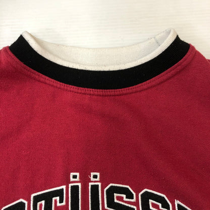 【中古品】【メンズ】 STUSSY ステューシー 90's ARCH LOGO CREWNECK SWEAT 90年代 アーチロゴ クルーネックスウェット トップス トレーナー 紺タグ 142-250308-kk-03-tei サイズ：L カラー：レッド 万代Net店