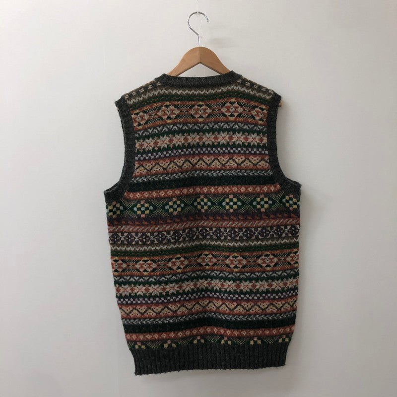 【中古品】【メンズ】  JAMIESON’S ジャミーソンズ WOOL KNIT VEST 1218-499-0064 ウールニットベスト トップス 145-250307-kk-17-tei サイズ：L カラー：チャコール 万代Net店