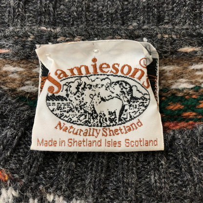 【中古品】【メンズ】  JAMIESON’S ジャミーソンズ WOOL KNIT VEST 1218-499-0064 ウールニットベスト トップス 145-250307-kk-17-tei サイズ：L カラー：チャコール 万代Net店