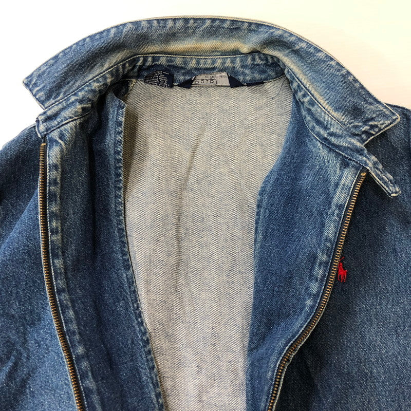 【中古品】【メンズ】 Polo by Ralph Lauren ポロバイラルフローレン 90's DENIM SWING TOP BLOUSON 90年代 デニム スイングトップ ブルゾン ライトアウター ジャケット 147-250306-kk-43-tei サイズ：M カラー：ライトインディゴ 万代Net店