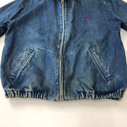 【中古品】【メンズ】 Polo by Ralph Lauren ポロバイラルフローレン 90's DENIM SWING TOP BLOUSON 90年代 デニム スイングトップ ブルゾン ライトアウター ジャケット 147-250306-kk-43-tei サイズ：M カラー：ライトインディゴ 万代Net店