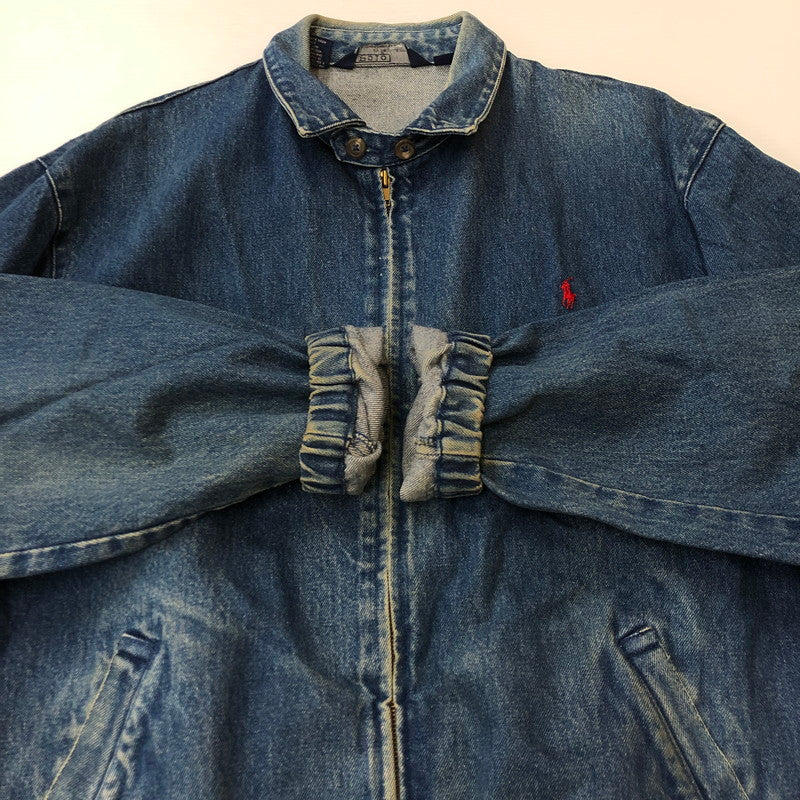 【中古品】【メンズ】 Polo by Ralph Lauren ポロバイラルフローレン 90's DENIM SWING TOP BLOUSON 90年代 デニム スイングトップ ブルゾン ライトアウター ジャケット 147-250306-kk-43-tei サイズ：M カラー：ライトインディゴ 万代Net店