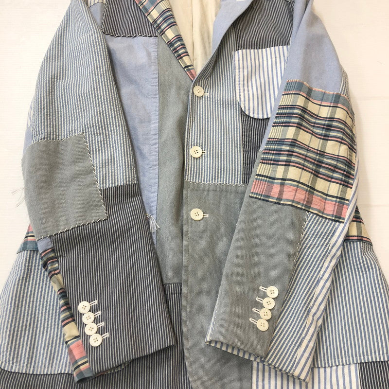 【中古品】【メンズ】 Polo by Ralph Lauren ポロバイラルフローレン 90's PATCHWORK TAILORED JACKET パッチワーク テーラードジャケット トップス 147-250306-kk-44-tei サイズ：S カラー：マルチカラー 万代Net店