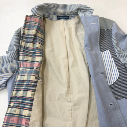 【中古品】【メンズ】 Polo by Ralph Lauren ポロバイラルフローレン 90's PATCHWORK TAILORED JACKET パッチワーク テーラードジャケット トップス 147-250306-kk-44-tei サイズ：S カラー：マルチカラー 万代Net店